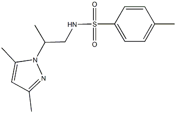 N-[2-(3,5-dimethyl-1H-pyrazol-1-yl)propyl]-4-methylbenzenesulfonamide Struktur
