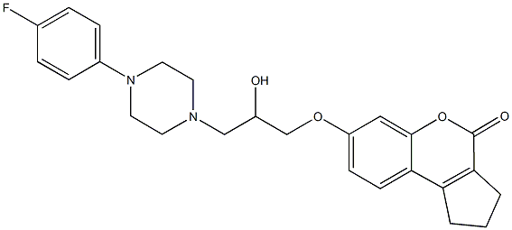 7-{3-[4-(4-fluorophenyl)-1-piperazinyl]-2-hydroxypropoxy}-2,3-dihydrocyclopenta[c]chromen-4(1H)-one Structure