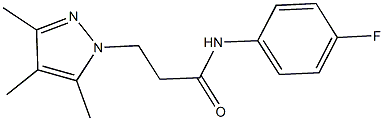 N-(4-fluorophenyl)-3-(3,4,5-trimethyl-1H-pyrazol-1-yl)propanamide 结构式