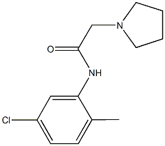 N-(5-chloro-2-methylphenyl)-2-(1-pyrrolidinyl)acetamide 结构式