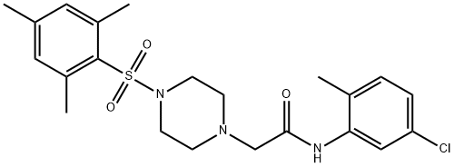 N-(5-chloro-2-methylphenyl)-2-[4-(mesitylsulfonyl)-1-piperazinyl]acetamide Struktur