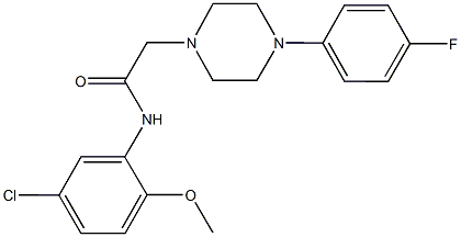 N-(5-chloro-2-methoxyphenyl)-2-[4-(4-fluorophenyl)-1-piperazinyl]acetamide Structure