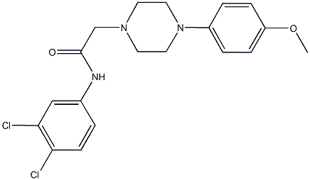 N-(3,4-dichlorophenyl)-2-[4-(4-methoxyphenyl)-1-piperazinyl]acetamide Struktur