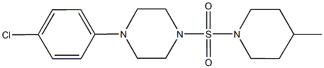 1-(4-chlorophenyl)-4-[(4-methyl-1-piperidinyl)sulfonyl]piperazine,890601-40-8,结构式
