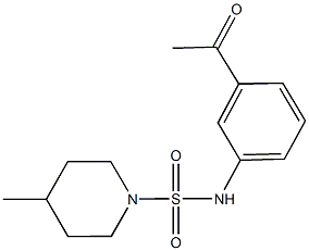 N-(3-acetylphenyl)-4-methyl-1-piperidinesulfonamide Struktur