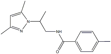 N-[2-(3,5-dimethyl-1H-pyrazol-1-yl)propyl]-4-methylbenzamide Structure