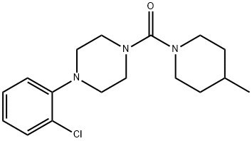 1-(2-chlorophenyl)-4-[(4-methyl-1-piperidinyl)carbonyl]piperazine Structure