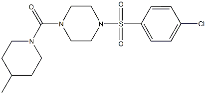 890605-44-4 1-[(4-chlorophenyl)sulfonyl]-4-[(4-methyl-1-piperidinyl)carbonyl]piperazine
