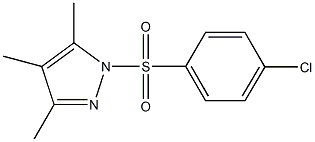 1-[(4-chlorophenyl)sulfonyl]-3,4,5-trimethyl-1H-pyrazole 结构式
