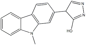 4-(9-methyl-9H-carbazol-2-yl)-4H-pyrazol-3-ol 结构式
