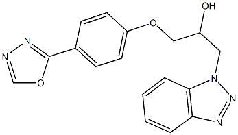 1-(1H-1,2,3-benzotriazol-1-yl)-3-[4-(1,3,4-oxadiazol-2-yl)phenoxy]-2-propanol 结构式