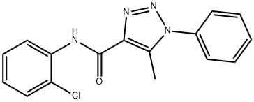 N-(2-chlorophenyl)-5-methyl-1-phenyl-1H-1,2,3-triazole-4-carboxamide 化学構造式