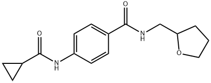 4-[(cyclopropylcarbonyl)amino]-N-(tetrahydro-2-furanylmethyl)benzamide,891006-06-7,结构式