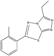 3-ethyl-6-(2-methylphenyl)[1,2,4]triazolo[3,4-b][1,3,4]thiadiazole 化学構造式