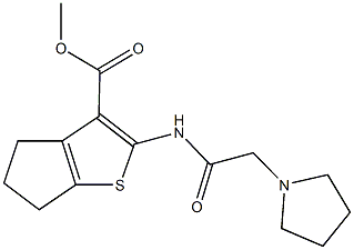 methyl 2-[(1-pyrrolidinylacetyl)amino]-5,6-dihydro-4H-cyclopenta[b]thiophene-3-carboxylate,891397-26-5,结构式