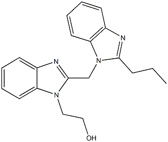 2-{2-[(2-propyl-1H-benzimidazol-1-yl)methyl]-1H-benzimidazol-1-yl}ethanol Structure