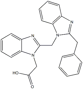 {2-[(2-benzyl-1H-benzimidazol-1-yl)methyl]-1H-benzimidazol-1-yl}acetic acid Structure