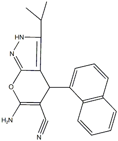 891460-69-8 6-amino-3-isopropyl-4-(1-naphthyl)-2,4-dihydropyrano[2,3-c]pyrazole-5-carbonitrile