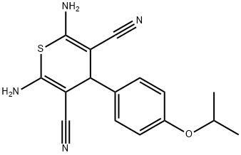891466-17-4 2,6-diamino-4-(4-isopropoxyphenyl)-4H-thiopyran-3,5-dicarbonitrile