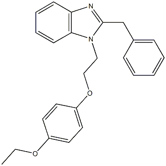 2-benzyl-1-[2-(4-ethoxyphenoxy)ethyl]-1H-benzimidazole Struktur