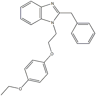 2-benzyl-1-[2-(4-ethoxyphenoxy)ethyl]-1H-benzimidazole 化学構造式