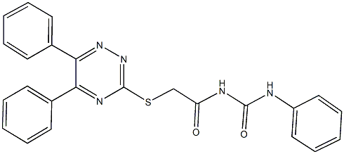 N-{[(5,6-diphenyl-1,2,4-triazin-3-yl)sulfanyl]acetyl}-N'-phenylurea Struktur