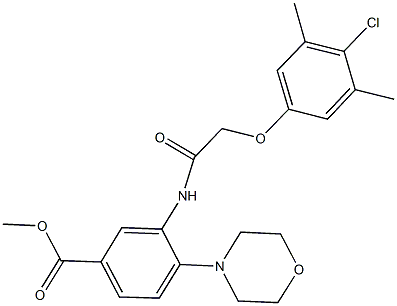 892171-11-8 methyl 3-{[(4-chloro-3,5-dimethylphenoxy)acetyl]amino}-4-(4-morpholinyl)benzoate