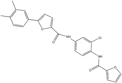 N-[3-chloro-4-(2-furoylamino)phenyl]-5-(3,4-dimethylphenyl)-2-furamide Structure