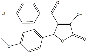 4-(4-chlorobenzoyl)-3-hydroxy-5-(4-methoxyphenyl)-2(5H)-furanone 化学構造式