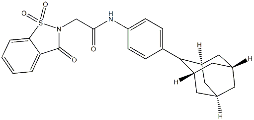 N-[4-(2-adamantyl)phenyl]-2-(1,1-dioxido-3-oxo-1,2-benzisothiazol-2(3H)-yl)acetamide Structure