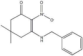 3-(benzylamino)-2-nitro-5,5-dimethylcyclohex-2-en-1-one 结构式