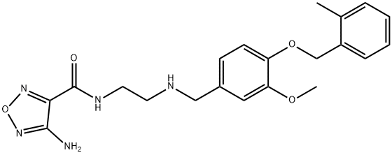 4-amino-N-[2-({3-methoxy-4-[(2-methylbenzyl)oxy]benzyl}amino)ethyl]-1,2,5-oxadiazole-3-carboxamide Structure