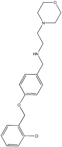 N-{4-[(2-chlorobenzyl)oxy]benzyl}-N-[2-(4-morpholinyl)ethyl]amine Struktur