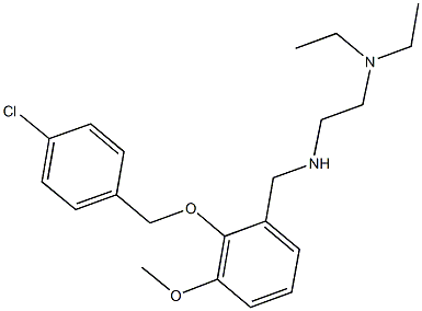 N-{2-[(4-chlorobenzyl)oxy]-3-methoxybenzyl}-N-[2-(diethylamino)ethyl]amine Struktur