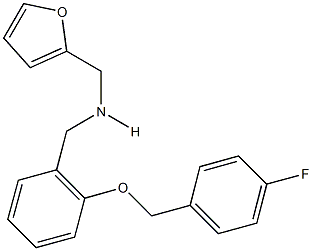 N-{2-[(4-fluorobenzyl)oxy]benzyl}-N-(2-furylmethyl)amine Struktur