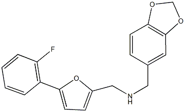 N-(1,3-benzodioxol-5-ylmethyl)-N-{[5-(2-fluorophenyl)-2-furyl]methyl}amine Struktur
