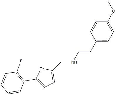 N-{[5-(2-fluorophenyl)-2-furyl]methyl}-N-[2-(4-methoxyphenyl)ethyl]amine Struktur