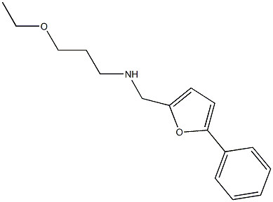 N-(3-ethoxypropyl)-N-[(5-phenyl-2-furyl)methyl]amine Structure