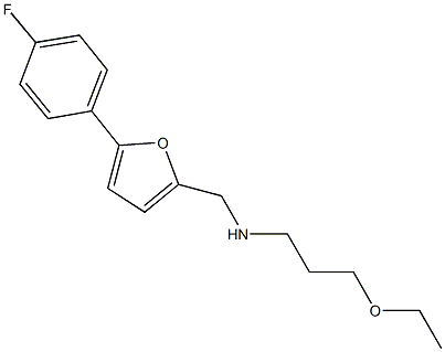 N-(3-ethoxypropyl)-N-{[5-(4-fluorophenyl)-2-furyl]methyl}amine 化学構造式