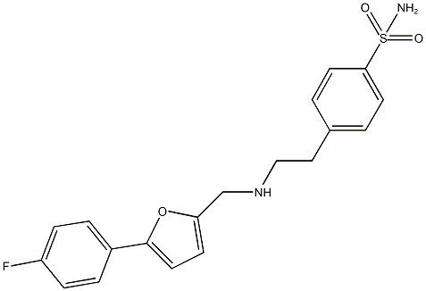 4-[2-({[5-(4-fluorophenyl)-2-furyl]methyl}amino)ethyl]benzenesulfonamide Struktur