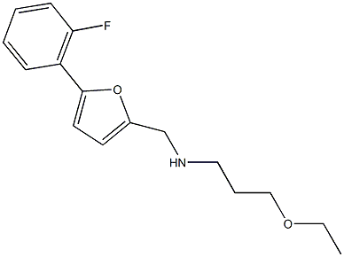 N-(3-ethoxypropyl)-N-{[5-(2-fluorophenyl)-2-furyl]methyl}amine Structure