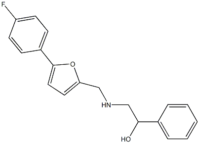 2-({[5-(4-fluorophenyl)-2-furyl]methyl}amino)-1-phenylethanol Struktur