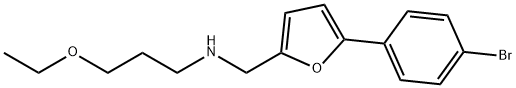 N-{[5-(4-bromophenyl)-2-furyl]methyl}-N-(3-ethoxypropyl)amine Structure