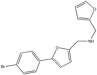 [5-(4-bromophenyl)-2-furyl]-N-(2-furylmethyl)methanamine 结构式