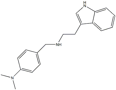 N-[4-(dimethylamino)benzyl]-N-[2-(1H-indol-3-yl)ethyl]amine 化学構造式