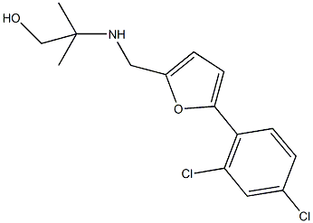 2-({[5-(2,4-dichlorophenyl)-2-furyl]methyl}amino)-2-methyl-1-propanol Structure