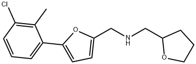 N-{[5-(3-chloro-2-methylphenyl)-2-furyl]methyl}-N-(tetrahydro-2-furanylmethyl)amine Struktur