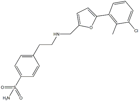 4-[2-({[5-(3-chloro-2-methylphenyl)-2-furyl]methyl}amino)ethyl]benzenesulfonamide Structure