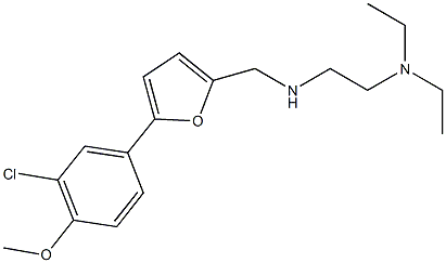 N-{[5-(3-chloro-4-methoxyphenyl)-2-furyl]methyl}-N-[2-(diethylamino)ethyl]amine 化学構造式