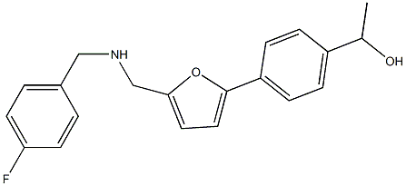 1-[4-(5-{[(4-fluorobenzyl)amino]methyl}-2-furyl)phenyl]ethanol,892601-50-2,结构式